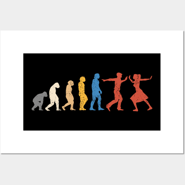 Lindy Hop Retro Evolution Design Wall Art by echopark12